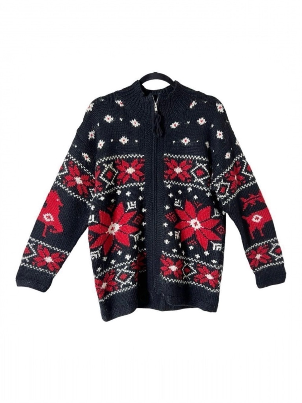 Croftβ& Barrow Vintage Long Sleeve Hand Knitted Woolβ Blend Full ZipβSweater